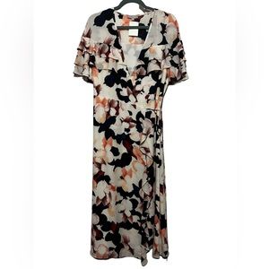 Wrap around floral dress